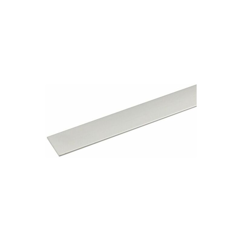 foto del prodotto profilo piatto alluminio naturale satinato opaco argento 1mt varie misure 34007v 20x2 34008 