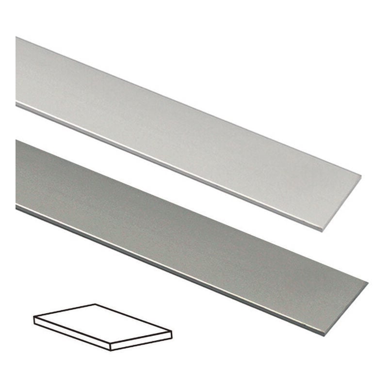 foto del prodotto profilo piatto in alluminio mm.30 mt.1 argento