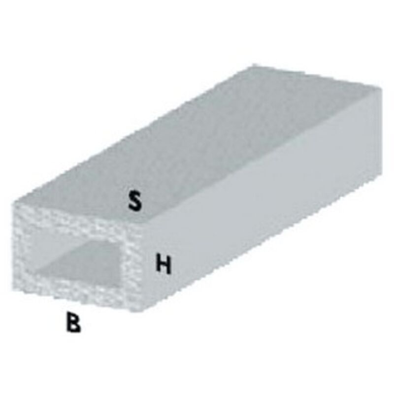 foto del prodotto profilo rettangprofilo rettangargento 20x10x1 mm alluminio asta barra