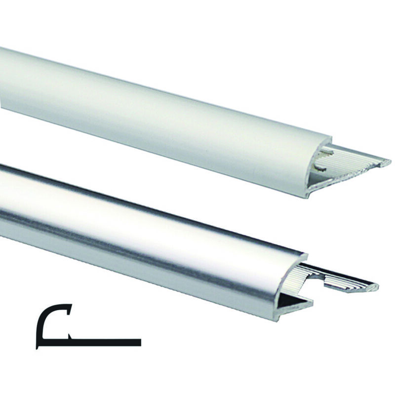 foto del prodotto profilo rondalu mt.2,5 alluminio mm.8 h.x24 l. alluminio argento lucido