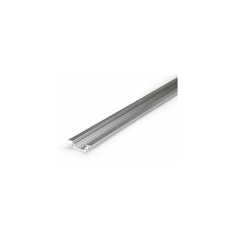 foto del prodotto profilo scanalato in alluminio grezzo da 1 m per striscia led da 14,4 mm