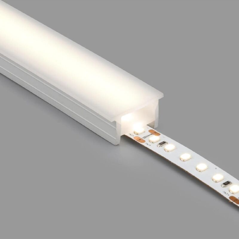 foto del prodotto profilo silicone effetto neon sflex 25x14 curva verticale per striscia led ip20 fino a 15mm 2 m