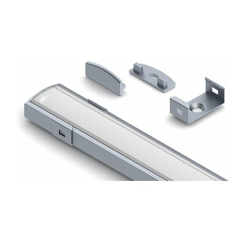 foto del prodotto profilo slw8 flat 8mm per nastro largo fino a 20mm lunghezza 2m