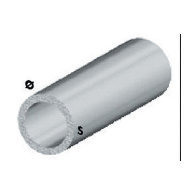 foto del prodotto profilo tubo tondo in alluminio - mm.16 mt.2 argento lucido