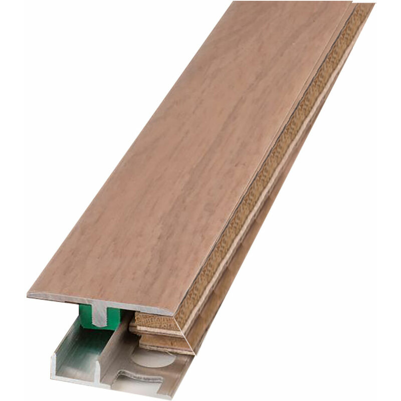 foto del prodotto profilpas profilo piatto con base per laminato e parquet un anodizzato argento