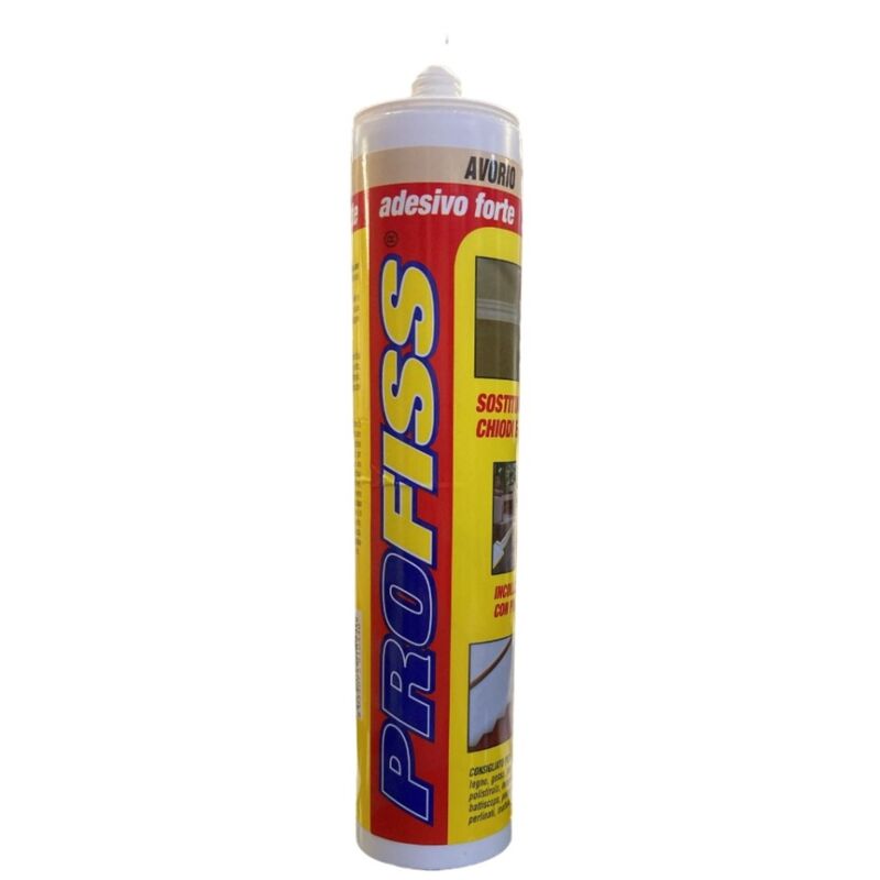 foto del prodotto profiss adesivo a base acrilica con presa iniziale forte avorio ml 310