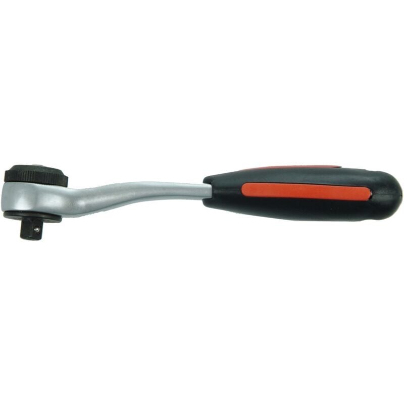foto del prodotto profistarr, chiave a cricchetto reversibile, dentatura fine, 1 4 , in acciaio al cromo vanadio, con impugnatura ricurva, 72 denti, a1407201kh