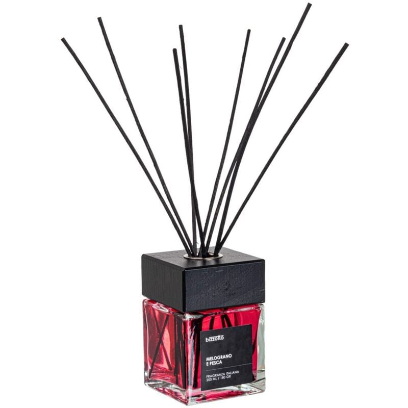 foto del prodotto profumatore diffusore di oli essenziali e fragranze per ambienti con bastoncini e tappo in legno -200 ml cashmere