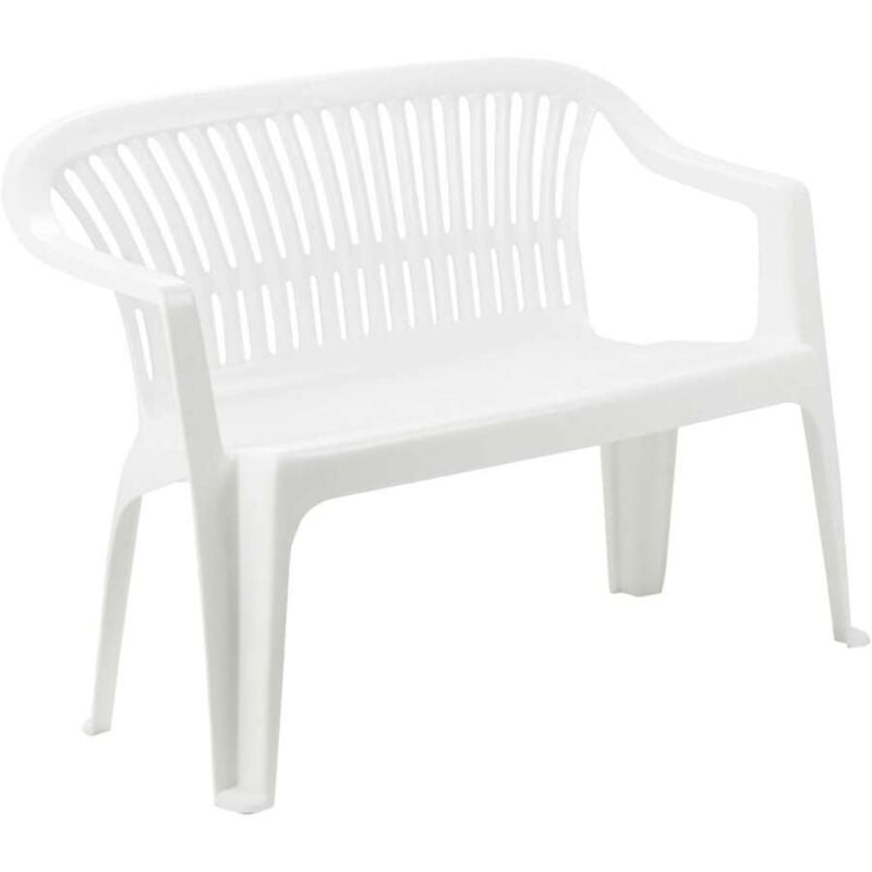 foto del prodotto progarden panchina da giardino diva bianca cm.55x114x82h. peso kg.6,4