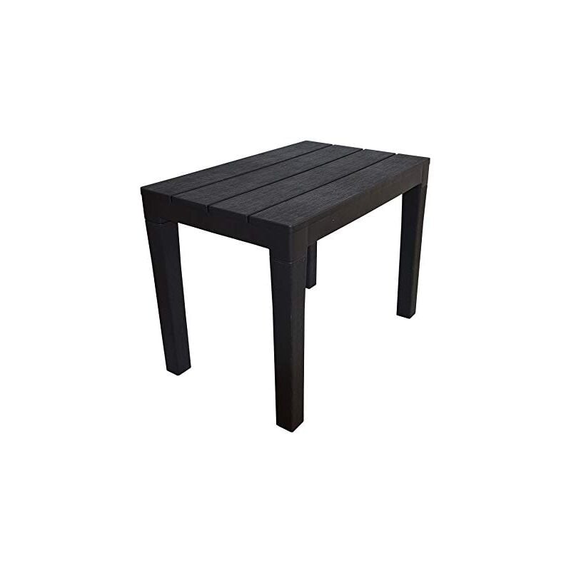 foto del prodotto progarden panchina tavolo doppiafunzione timor in polipropilene da esterno antracite 60 x 38 x 45 cm
