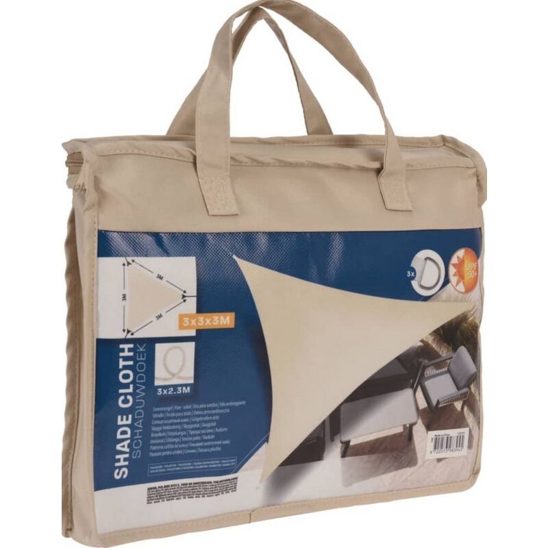 foto del prodotto progarden telo ombreggiante triangolare 3 x 3 x 3 m crema