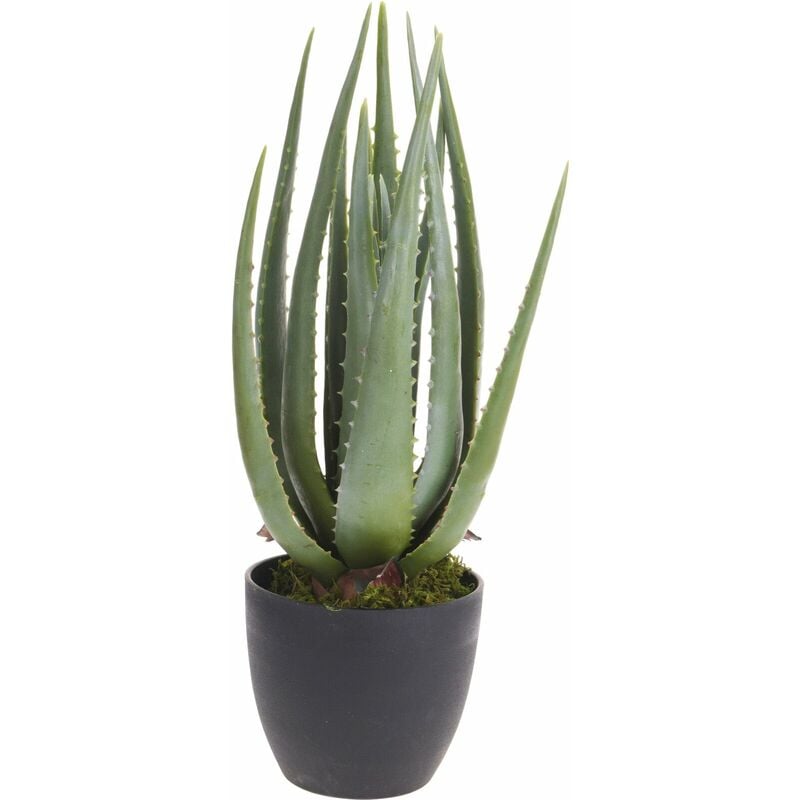foto del prodotto progarden vaso pianta artificiale aloe decorativa verde da 45 cm per interno
