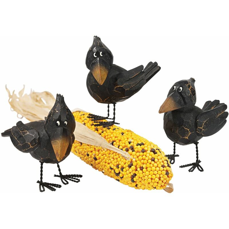 foto del prodotto progettazione toscano miti e leggende raven statue raven figure black crow garden statue