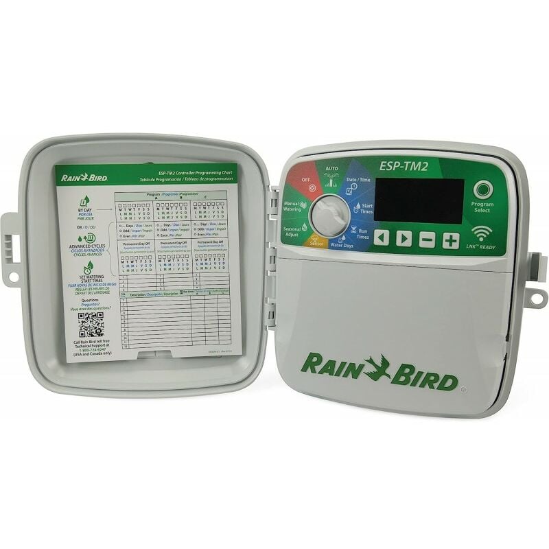 foto del prodotto programmatore di irrigazione da esterno rain bird esp tm2, 12 zone di irrigazione
