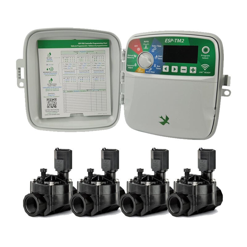 foto del prodotto programmatore di irrigazione esterna rain bird esp tm2 a 4 zone 4 elettrovalvole 100hv 24v 1 