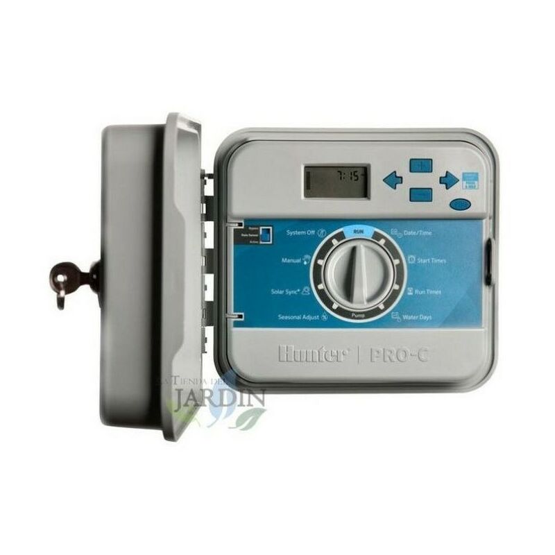 foto del prodotto programmatore di irrigazione modulare hunter esterno proc, base a 4 stazioni, pc 401e