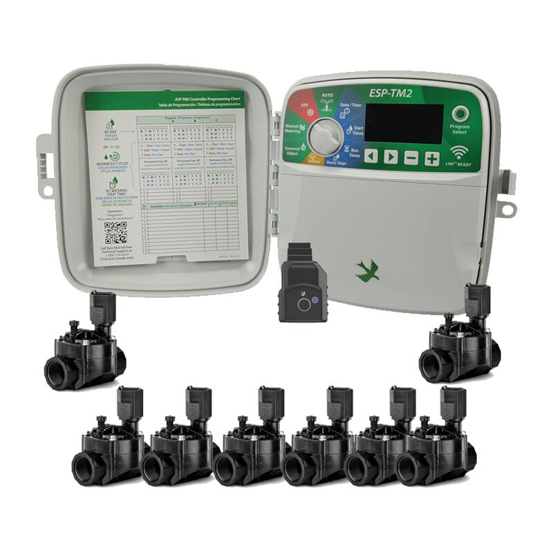 foto del prodotto programmatore di irrigazione rain bird esp tm2 wi fi per esterni a 12 zone 12 elettrovalvole 100hv 24v 1 
