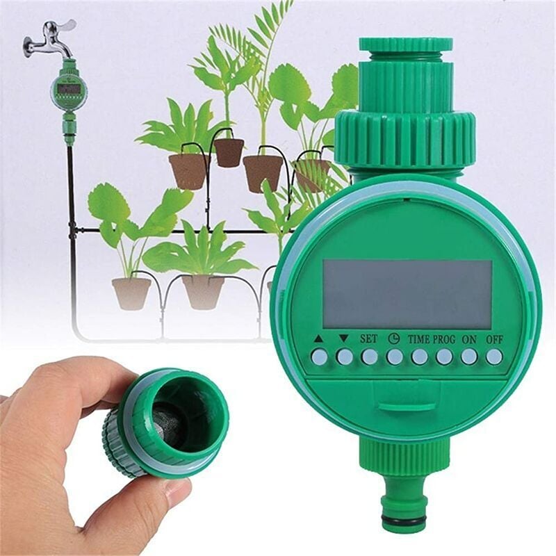 foto del prodotto programmatore di irrigazione. regolatore di irrigazione per esterni, timer elettronico per irrigazione automatica del tubo. programmi multipli per