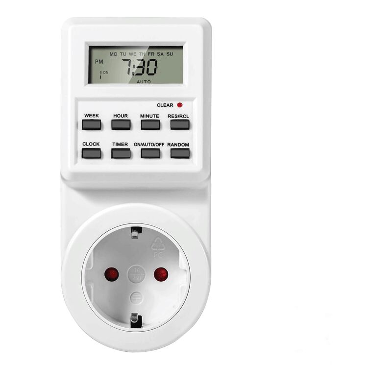 foto del prodotto programmatore di prese elettriche e digitali, presa programmabile con ciclo alternato e ripetitivo, presa con timer di conto alla rovescia, presa con