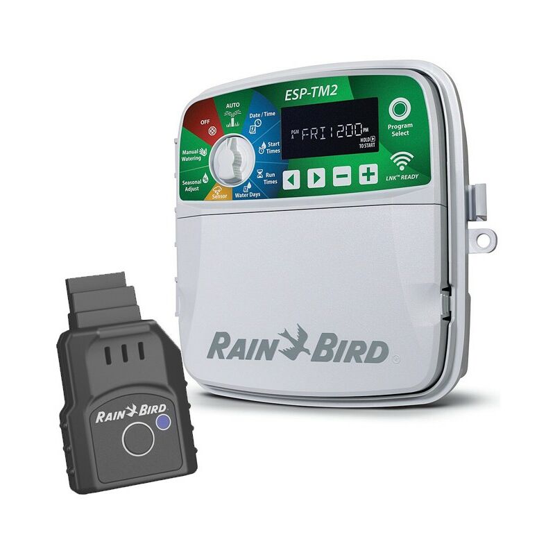 foto del prodotto programmatore irrigazione automatico esp tm2 12 zone indoor rain bird modulo wifi lnk