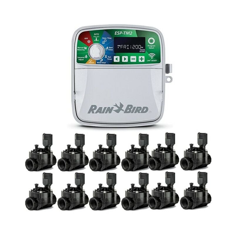 foto del prodotto programmatore irrigazione elettrico automatico esp tm2 12 zone indoor rain bird 12 elettrovalvola 100hv 24v 1 