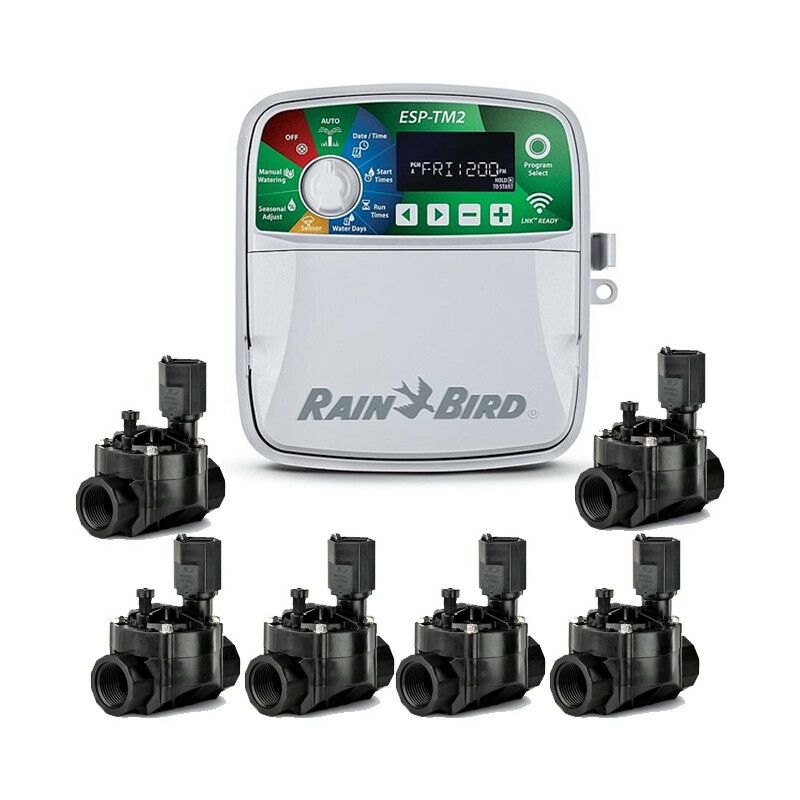 foto del prodotto programmatore irrigazione elettrico automatico esp tm2 6 zone indoor rain bird 6 elettrovalvola 100hv 24v 1 