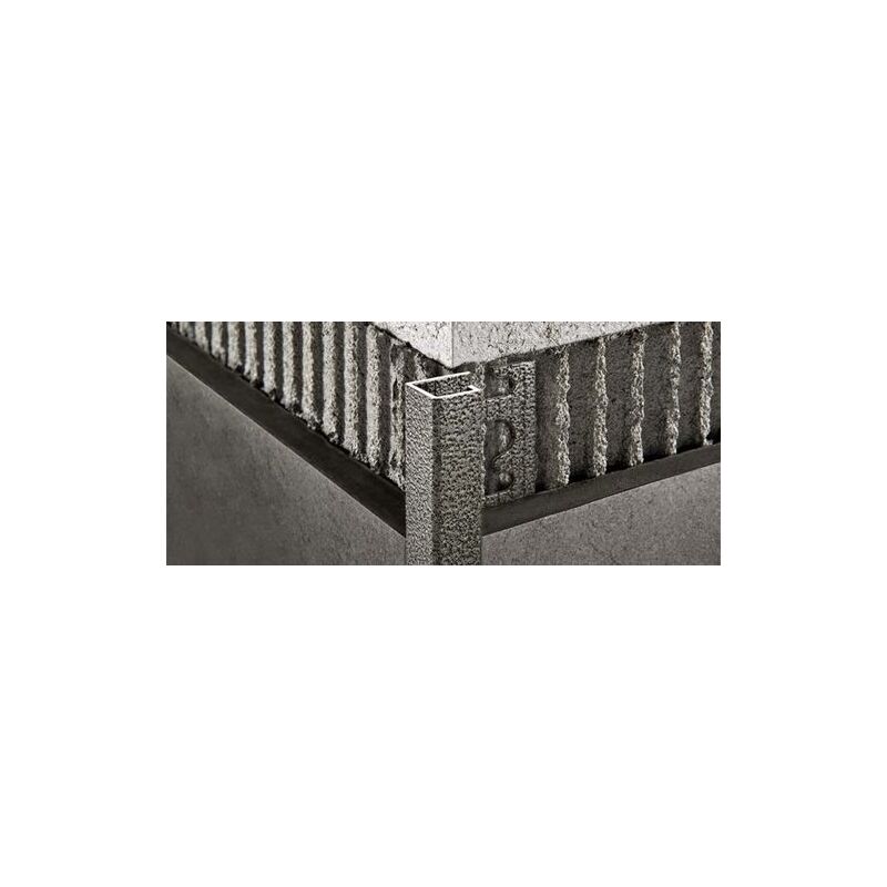 foto del prodotto progress profiles projolly square alluminio verniciato stone cristal gray h 10 mm l 2,70 ml