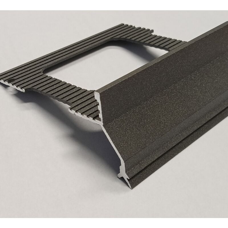 foto del prodotto progress profiles proterrace eco drip 125 mm antracite goffrato lung.barre 2,7 ml.