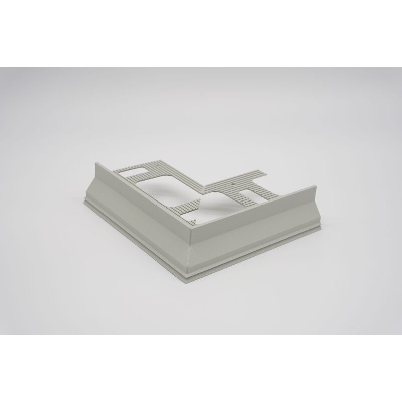 foto del prodotto progress profiles proterrace eco drip angolo esterno grigio goffrato h 12,5 mm