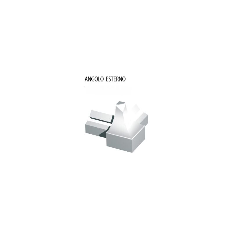 foto del prodotto progress profiles raccordo angolo esterno pro sguscio rva h 8 mm bianco