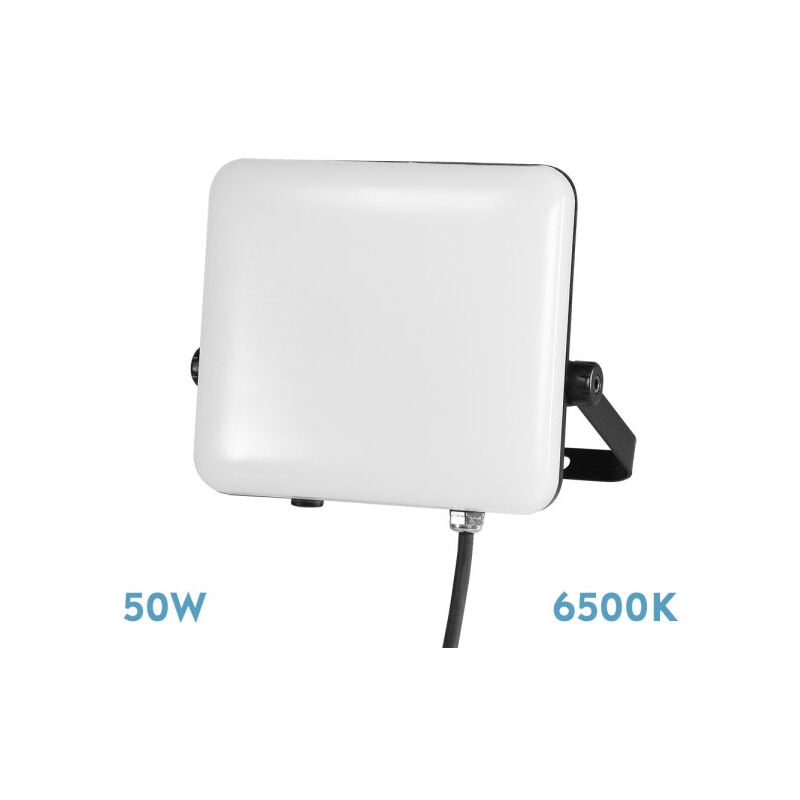 foto del prodotto proiettore 50w 6500k bianco nero 4500lm 90 ip65 16,4x20x4,5 cm
