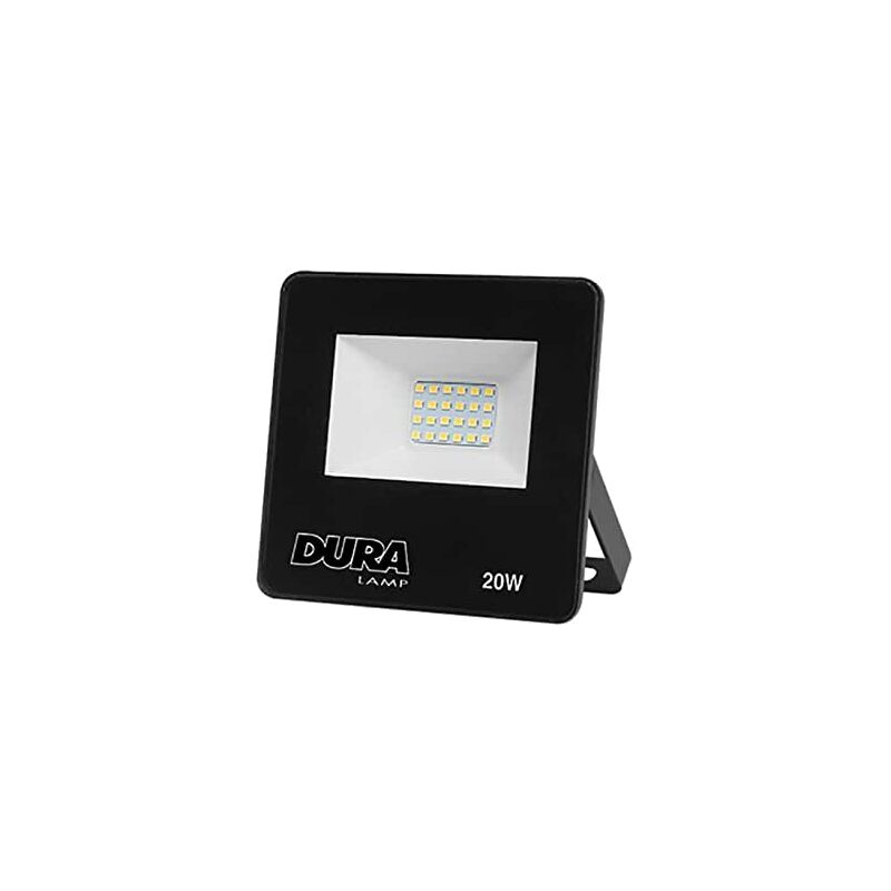 foto del prodotto proiettore a led 220 240v di basso spessore impiegabile in esterni ed in interni, 20w, luce naturale 4000k, nero