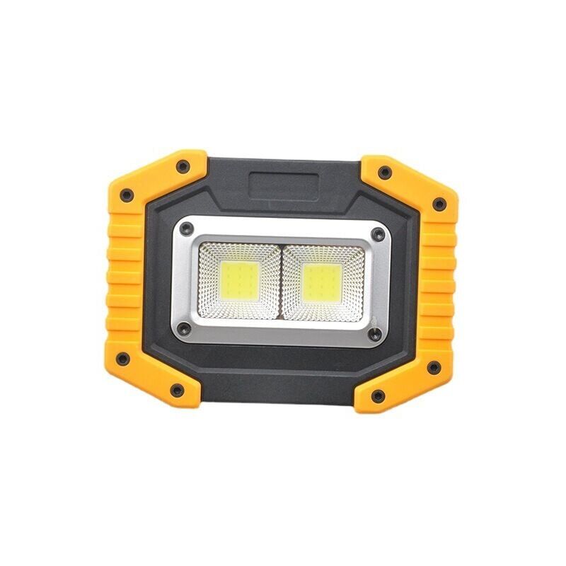 foto del prodotto proiettore a led ricaricabile da 10 w in un unico pezzo proiettore da cantiere lanterna portatile proiettore a led usb per campeggio, cantiere,