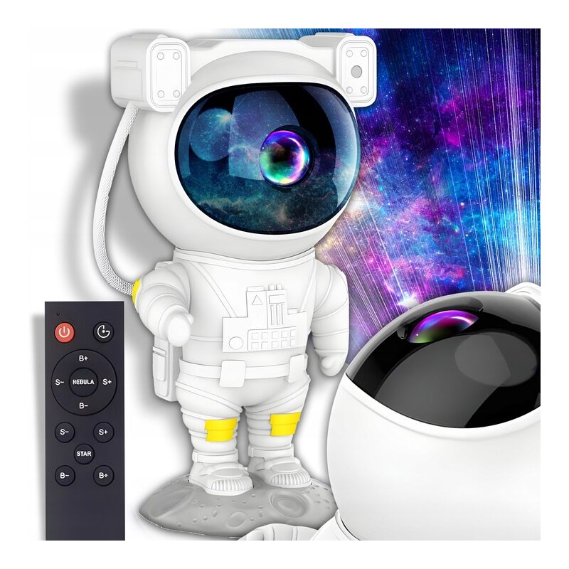 foto del prodotto proiettore astronauta per la camera dei bambini proiettore di stelle spaziali telecomando regalo