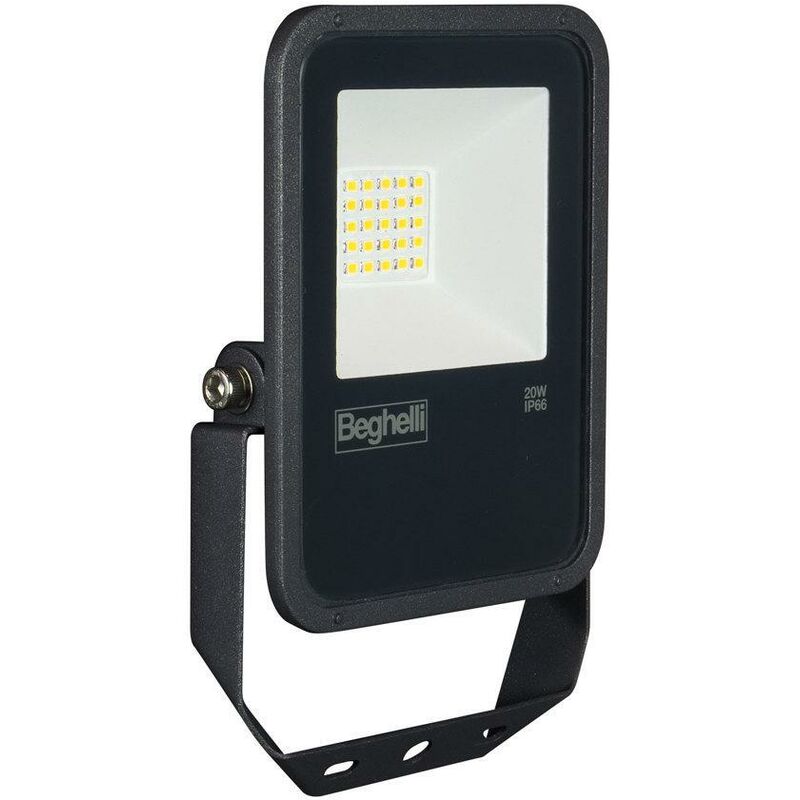 foto del prodotto proiettore da esterno fl led 20w nero ip66 4000k beghelli 86161