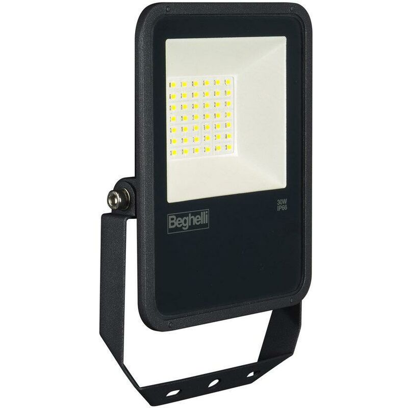 foto del prodotto proiettore da esterno fl led 30w nero ip66 4000k beghelli 86162