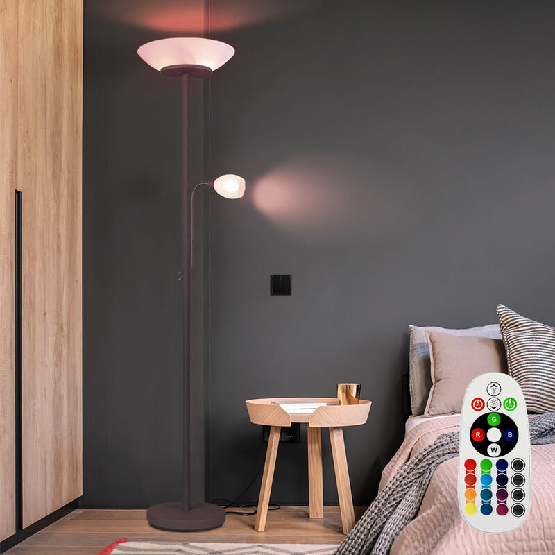 foto del prodotto proiettore da soffitto telecomando ruggine lampada da terra in vetro dimmerabile in un set di lampadine led rgb