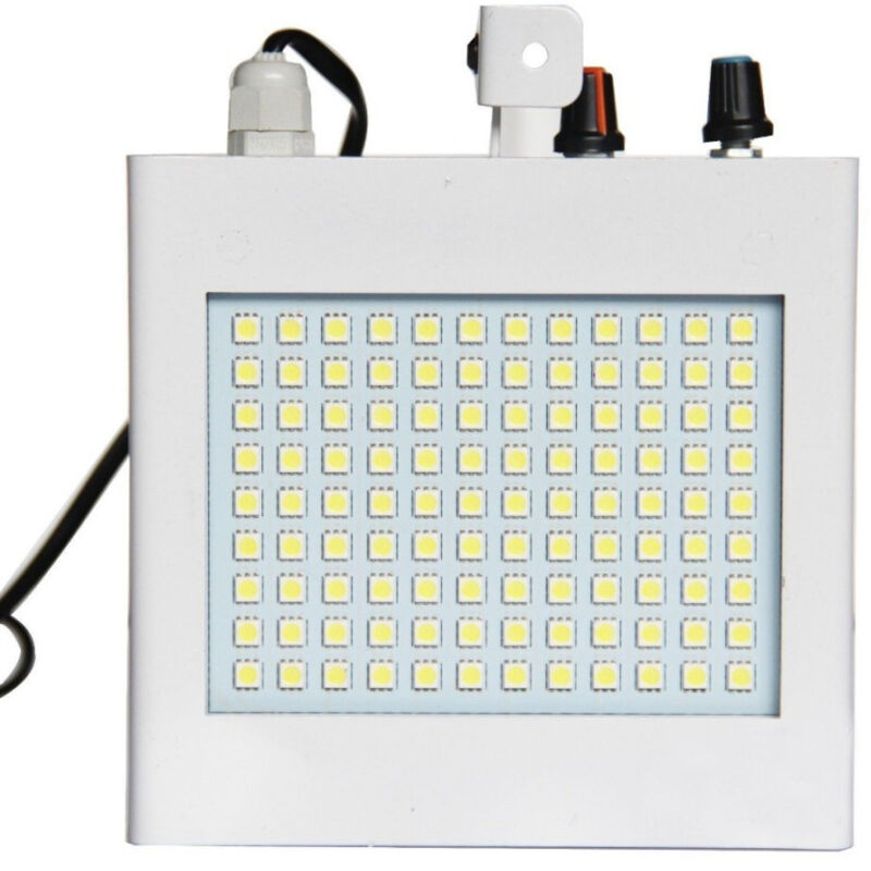 foto del prodotto proiettore faro effetto strobo 108 led luce bianca controllo musicale regolabile trade shop traesio