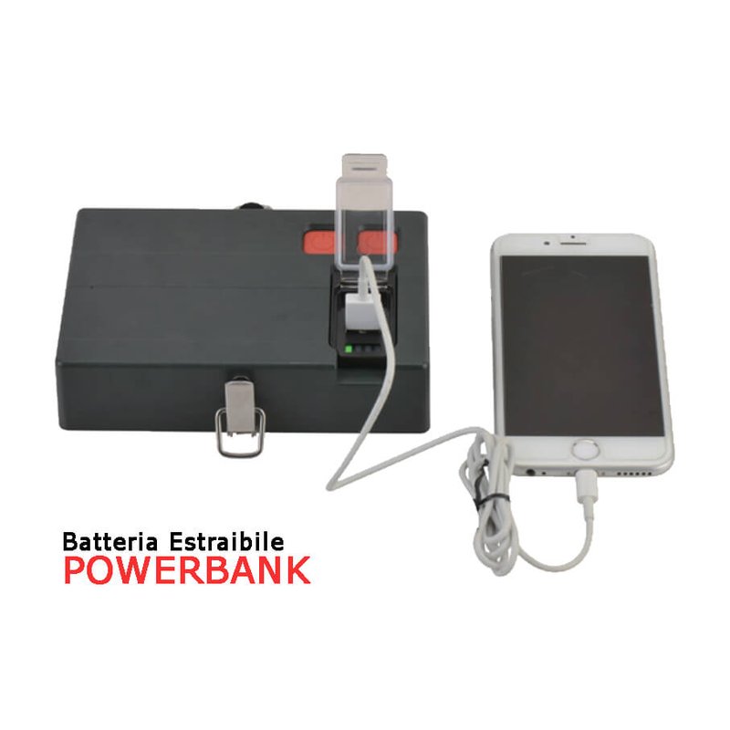 foto del prodotto proiettore faro led flood professionale 30w ricaricabile e cavo 5 metri dual system base magnetica batteria estraibile utilizzabile come power bank