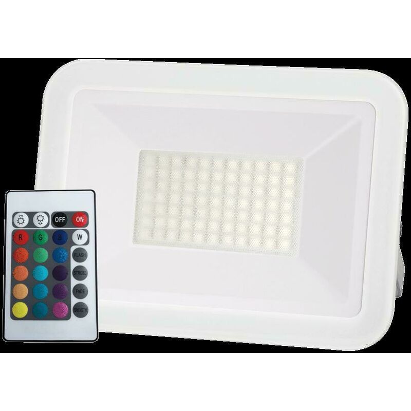 foto del prodotto proiettore flat 50w rgb 230v telecomando incluso