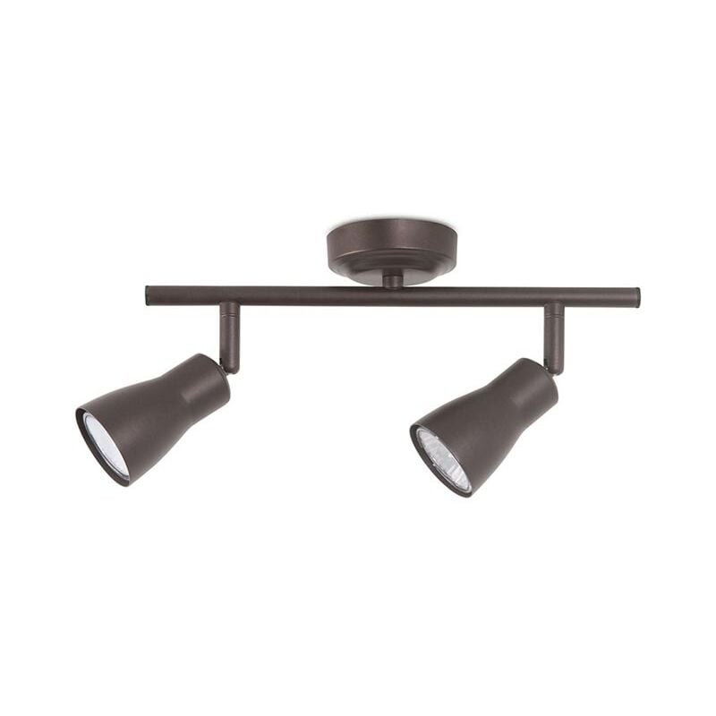 foto del prodotto proiettore ip20 safran doppio gu10 8w marrone 1099lm