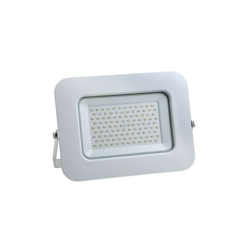 foto del prodotto proiettore led 100w 600w linea premium bianca ip65 8500lm bianco naturale 4500k