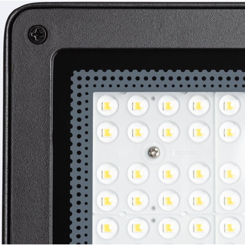 foto del prodotto proiettore led 100w regolabile triac 170 lm w ip65 elegance slim pro nero bianco naturale asimmetrica 30 x90 4000k