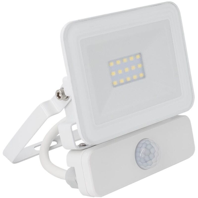 foto del prodotto proiettore led 10w 120lm w ip65 slim con sensore di movimento pir 4500k bianco naturale