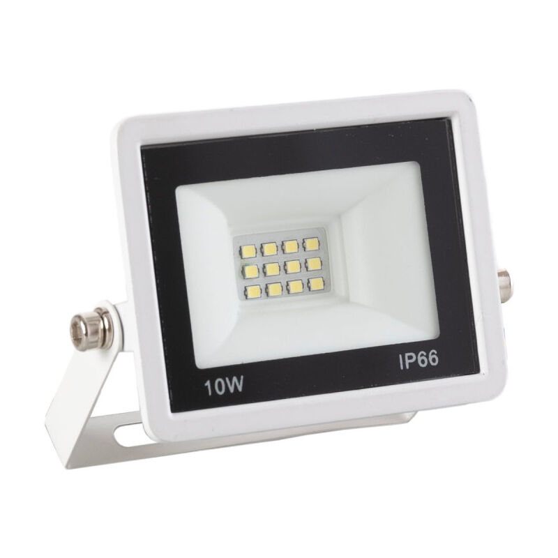 foto del prodotto proiettore led 10w 800lm 6000 k ip66 dimmerabile 60.000h finitura bianca lm-6001-w-cw
