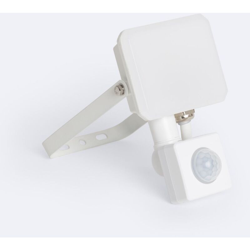 foto del prodotto proiettore led 10w con sensore pir ip65 bianco 4500k bianco naturale