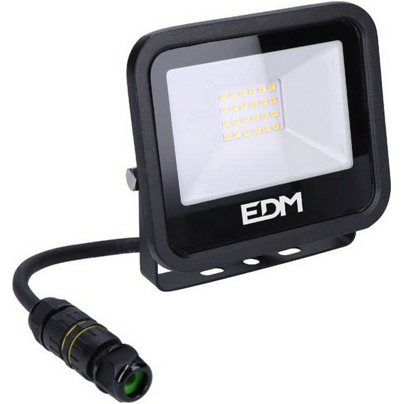 foto del prodotto proiettore led 20w 1520lm 4000k luce diurna nero serie 12,4x10,6x2,8cm edm
