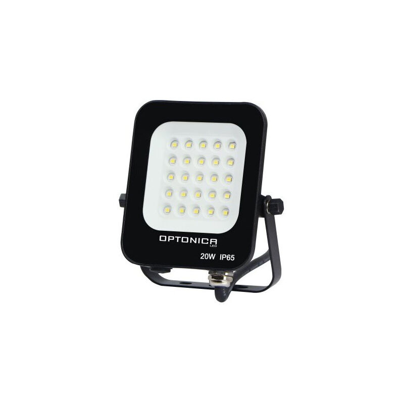 foto del prodotto proiettore led 20w nero impermeabile ip65 1800lm 115w bianco naturale 4500k