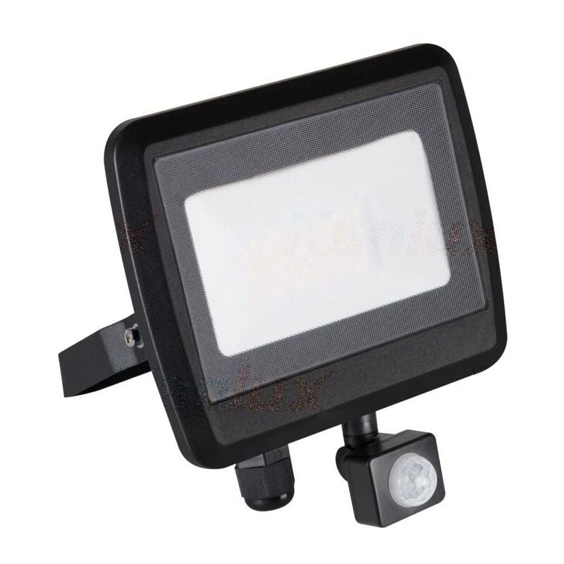 foto del prodotto proiettore led 30w detettore pir ip44 2400lm nero kanlux