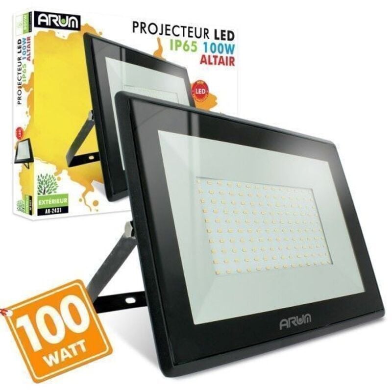 foto del prodotto proiettore led ad alta luminosit 100w 9000 lumen ip66 temp rature de couleur bianco neutro 4000k
